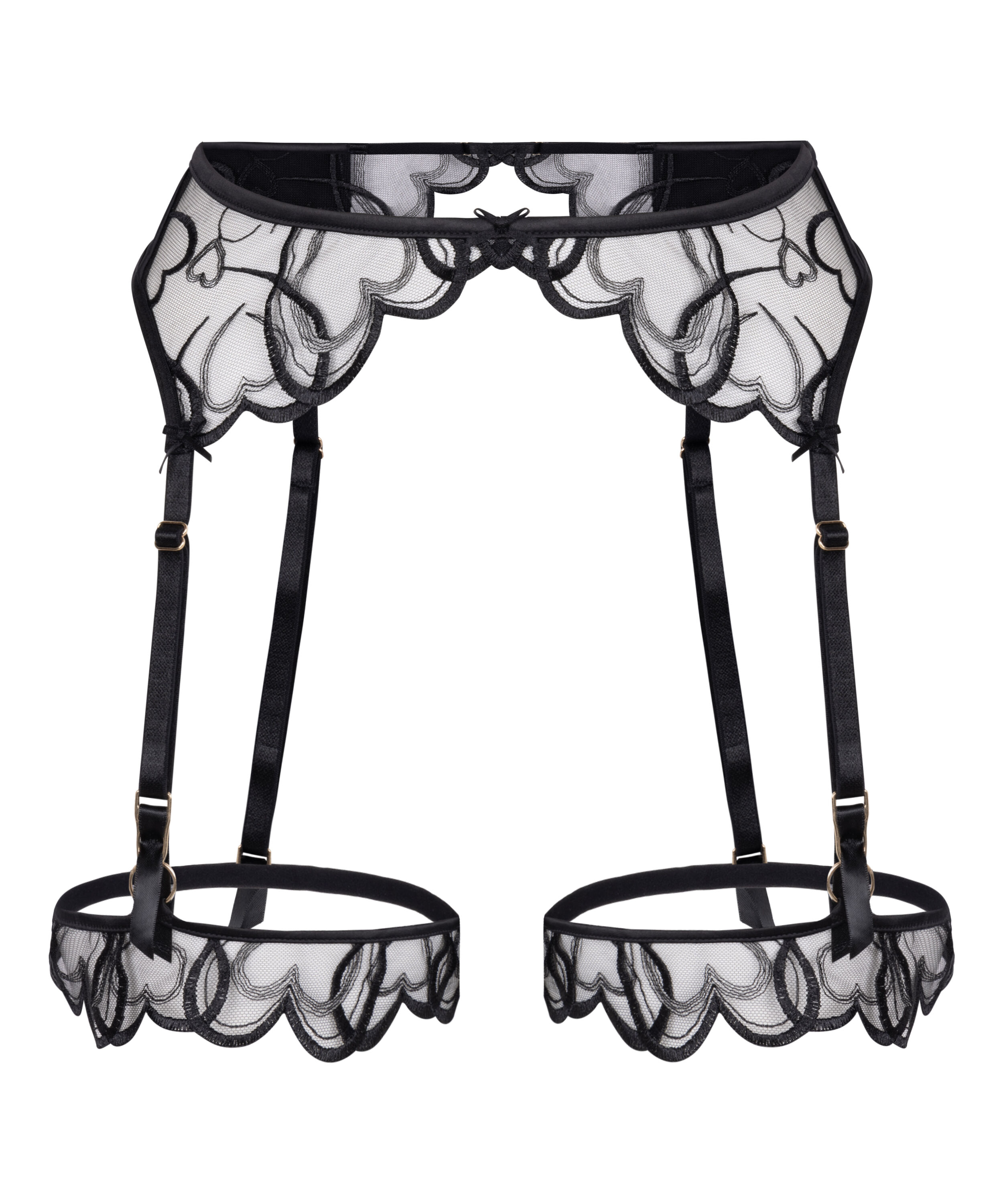 Pas do pończoch Olivia, Czarny