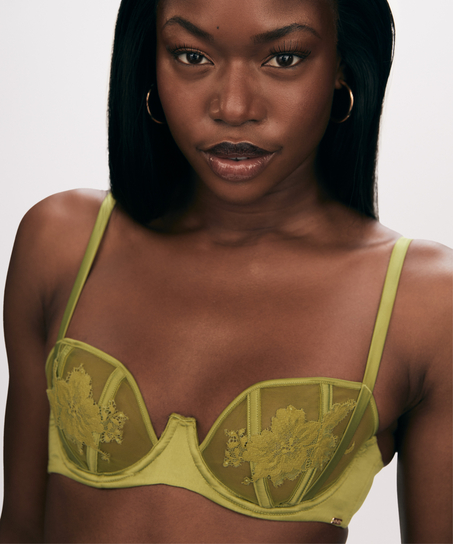 Nieusztywniany biustonosz z fiszbinami Ember, Zielony