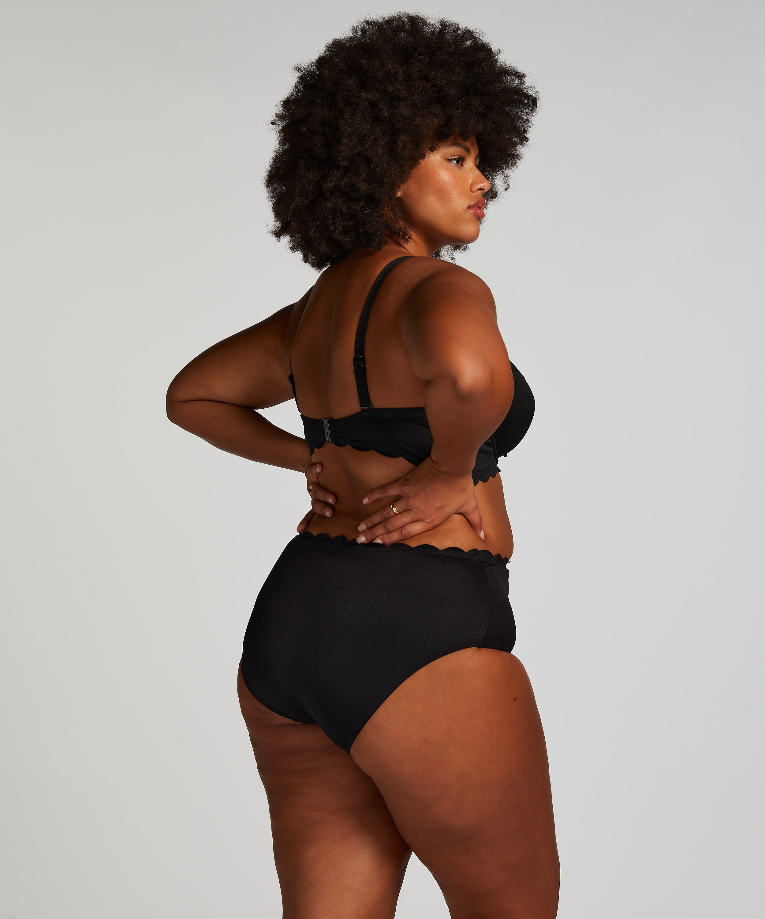 Majtki Bikini Rio Scallop, Czarny, main