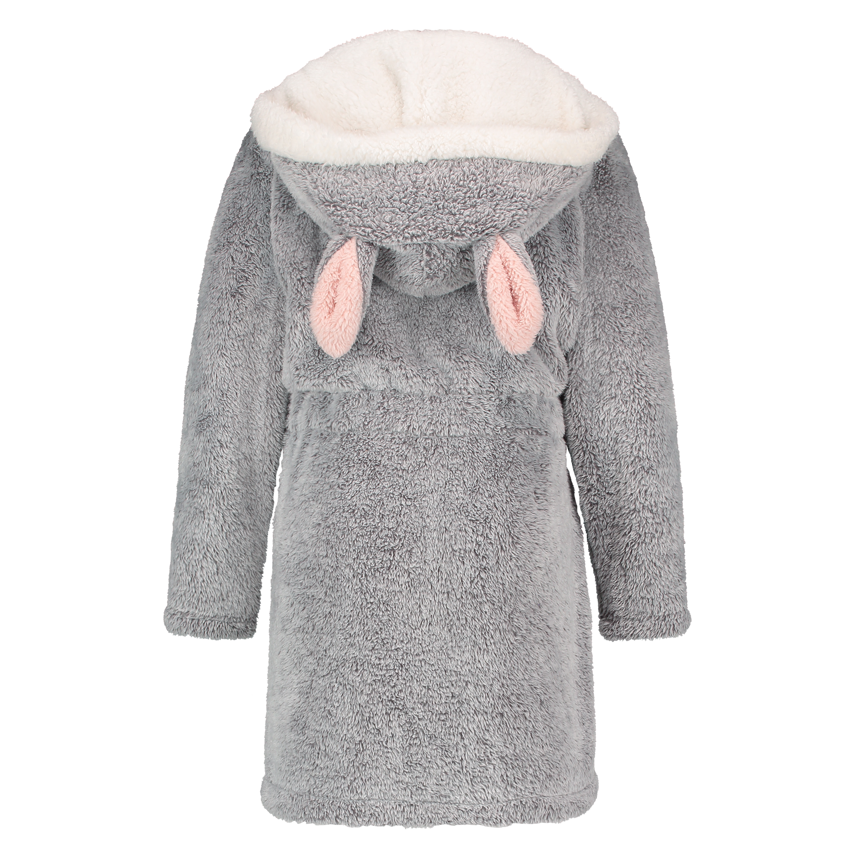 Teens Fleece Bathrobe, Szary, main