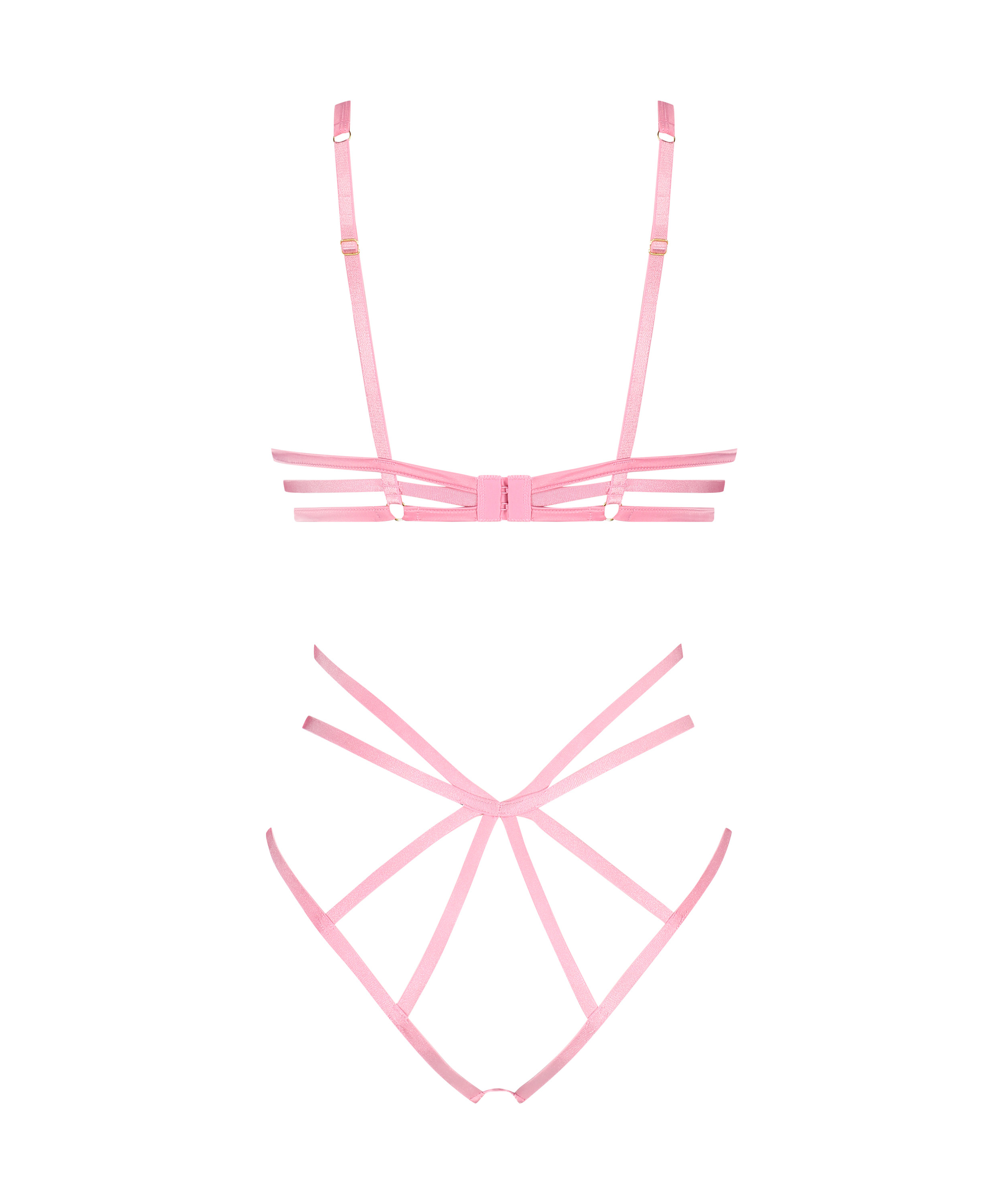 Private otwarte krocze Mitzy body, R&oacute;żowy, main