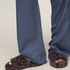 Kapcie Sztuczne Futro Leopard, Brązowy