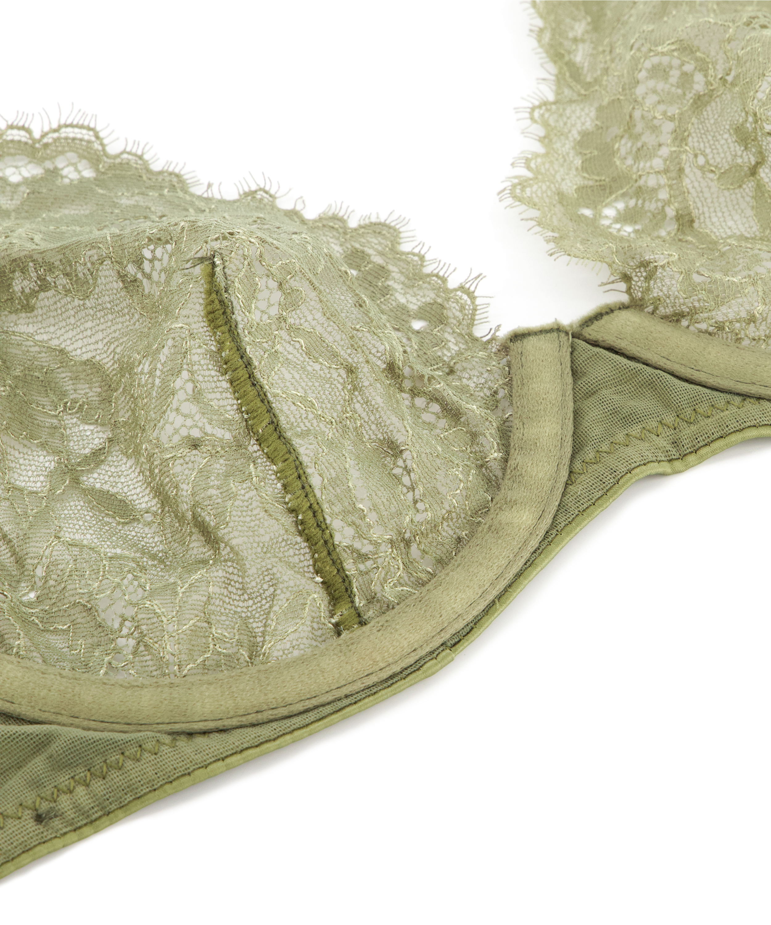 Nieuformowany biustonosz z fiszbinami Cecile, Zielony, main