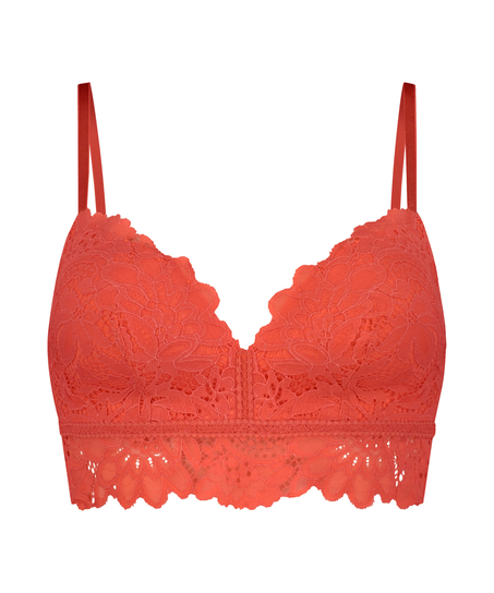 Usztywniany biustonosz bez fiszbin Longline Shiloh, Czerwony