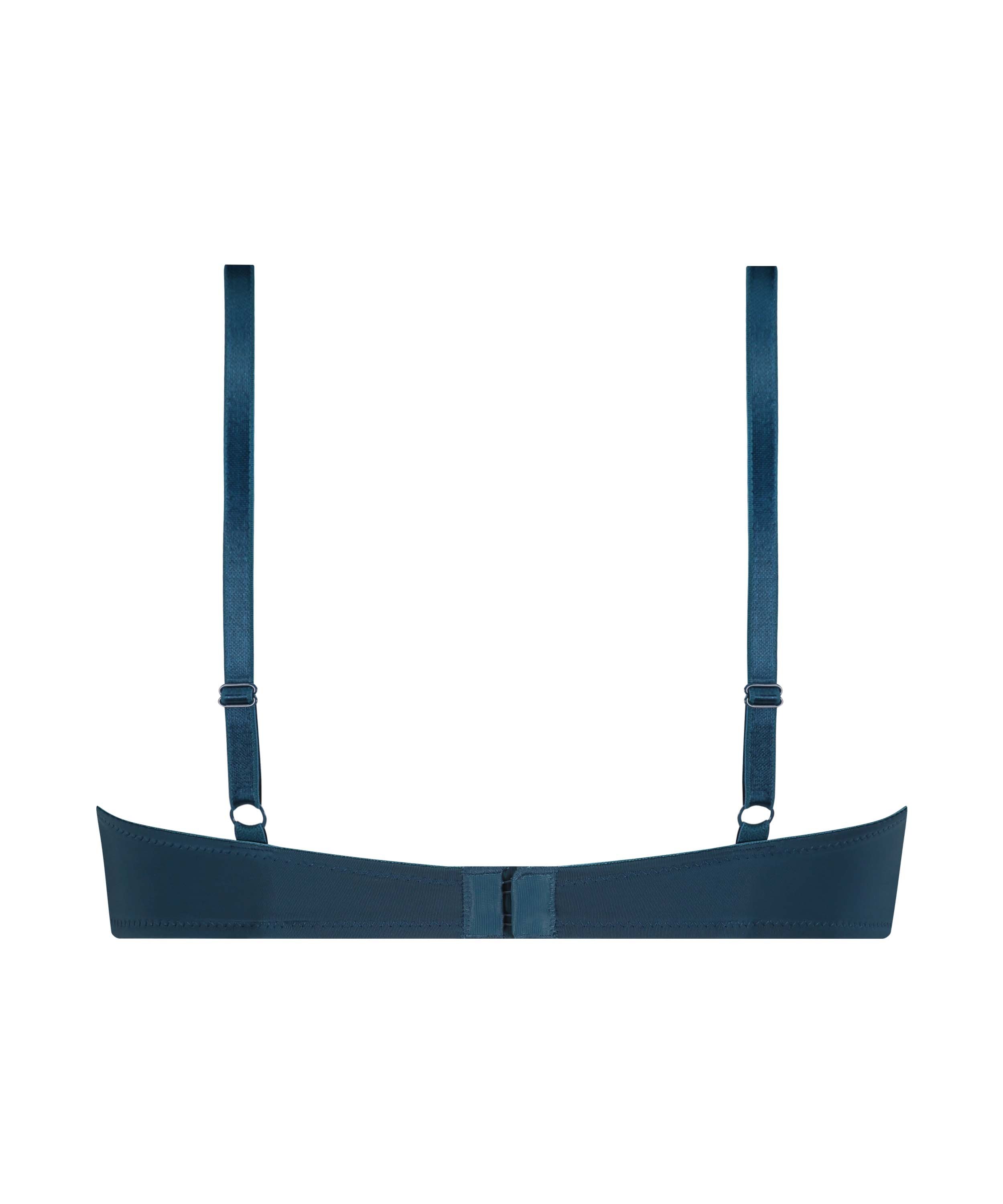 ﻿Biustonosz usztywniany z fiszbinami Plunge, Niebieski, main