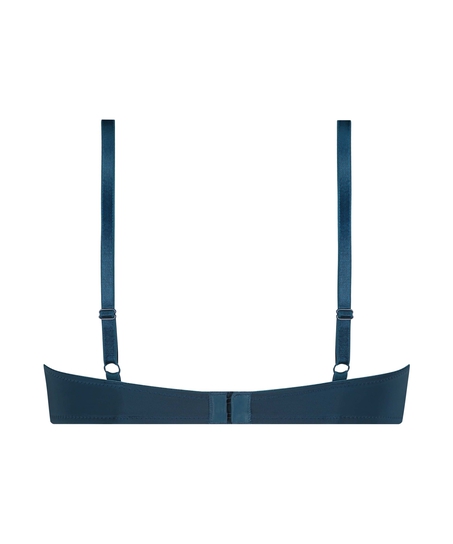 ﻿Biustonosz usztywniany z fiszbinami Plunge, Niebieski