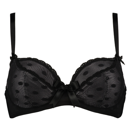 Non-padded underwired bra Elle, Czarny
