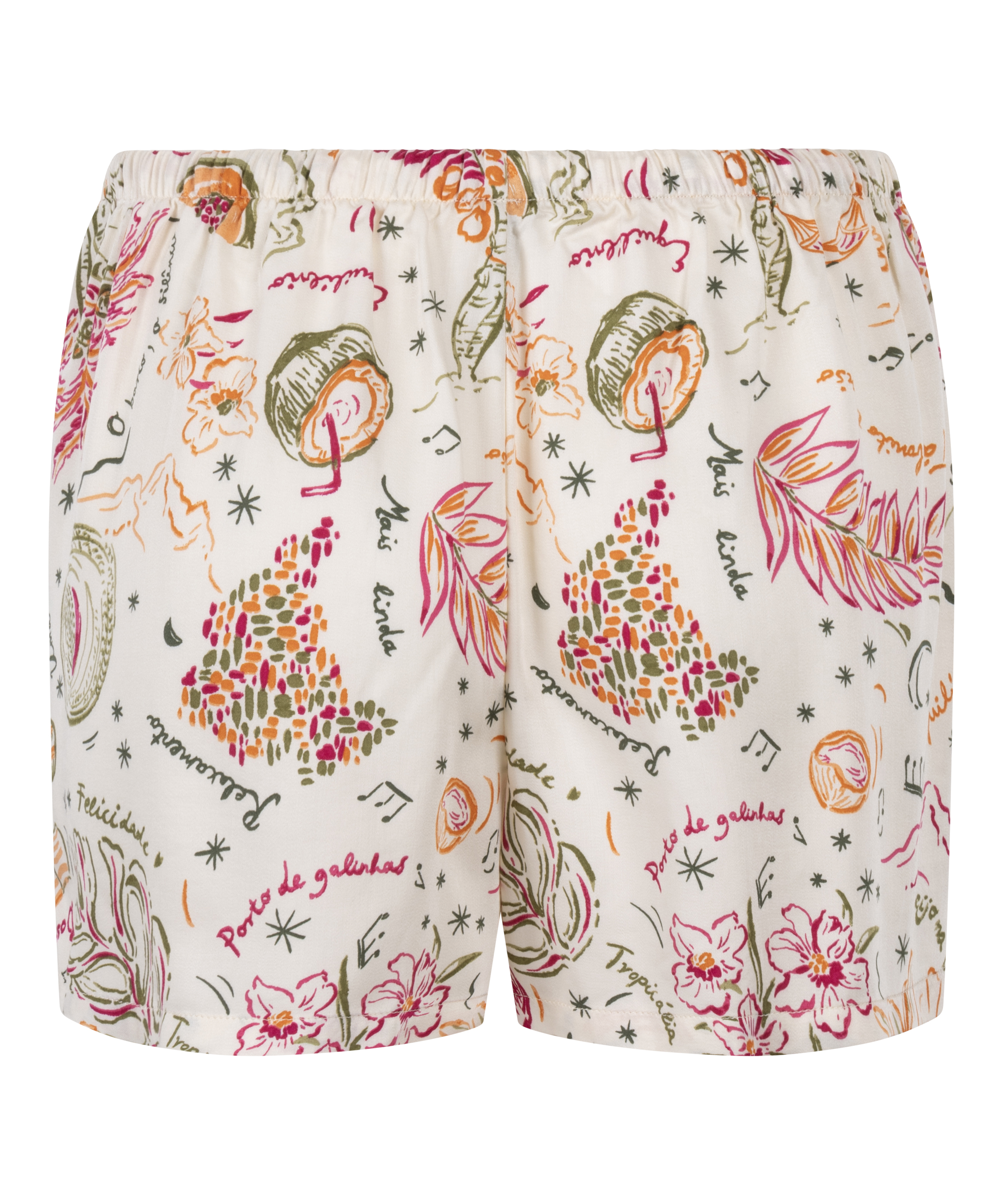 Satynowe szorty, Biały, main