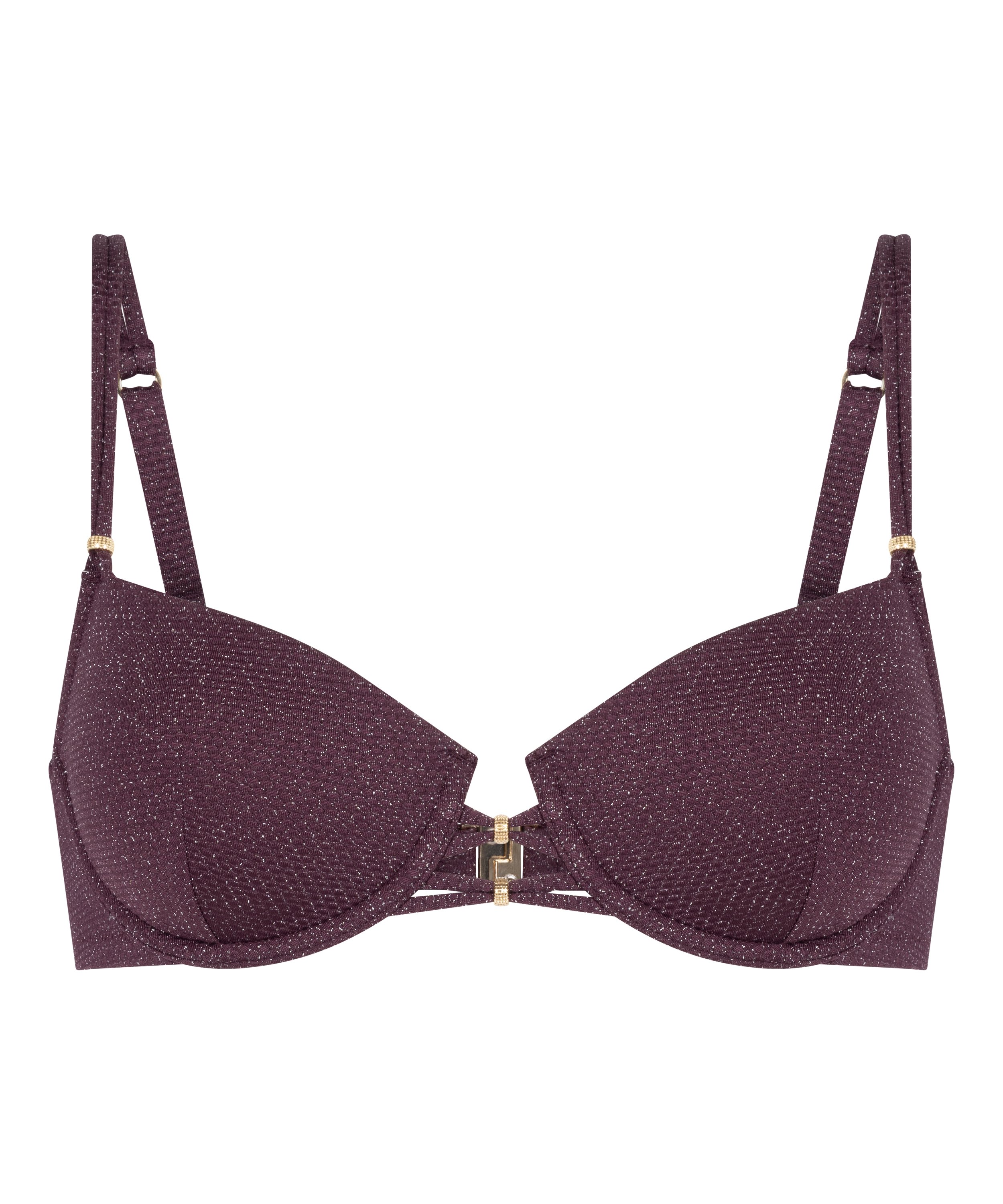 Biustonosz Bikini Panama z Fiszbinami i Wkładkami, Fioletowy, main