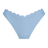 Majtki Bikini Wysoko Krojona Scallop, Niebieski