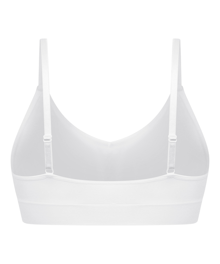 Tr&oacute;jkątny biustonosz bralette Dide, Biały