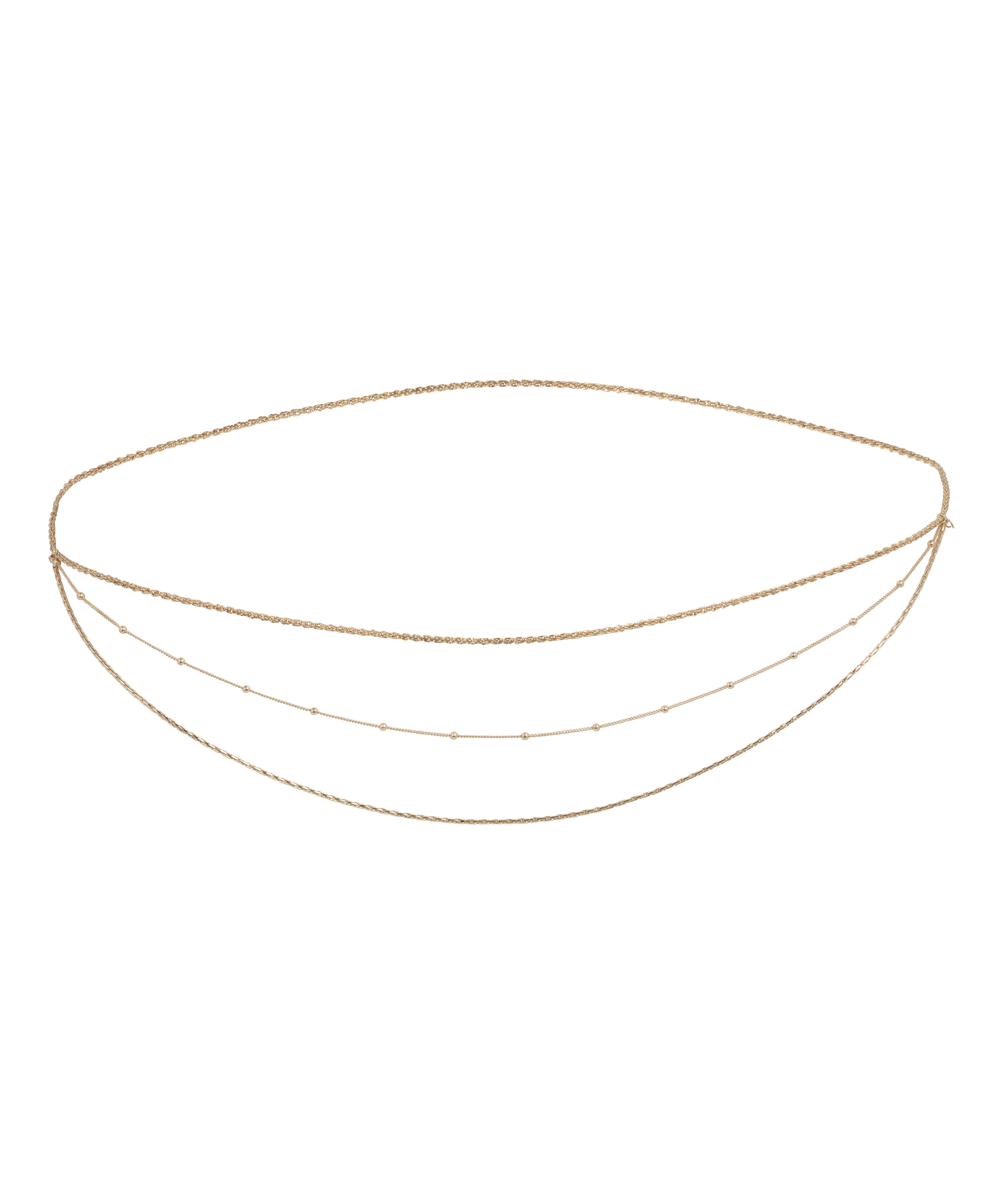 Perłowy łańcuszek na biodra, Żółty, main