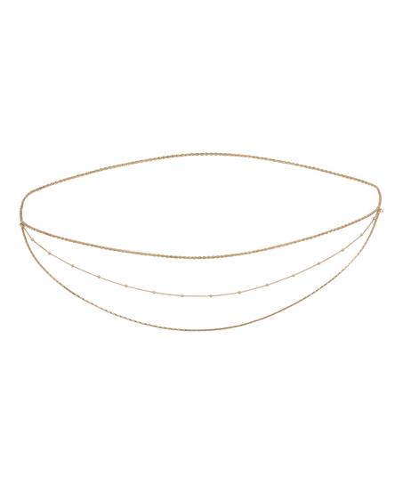 Perłowy łańcuszek na biodra, Żółty