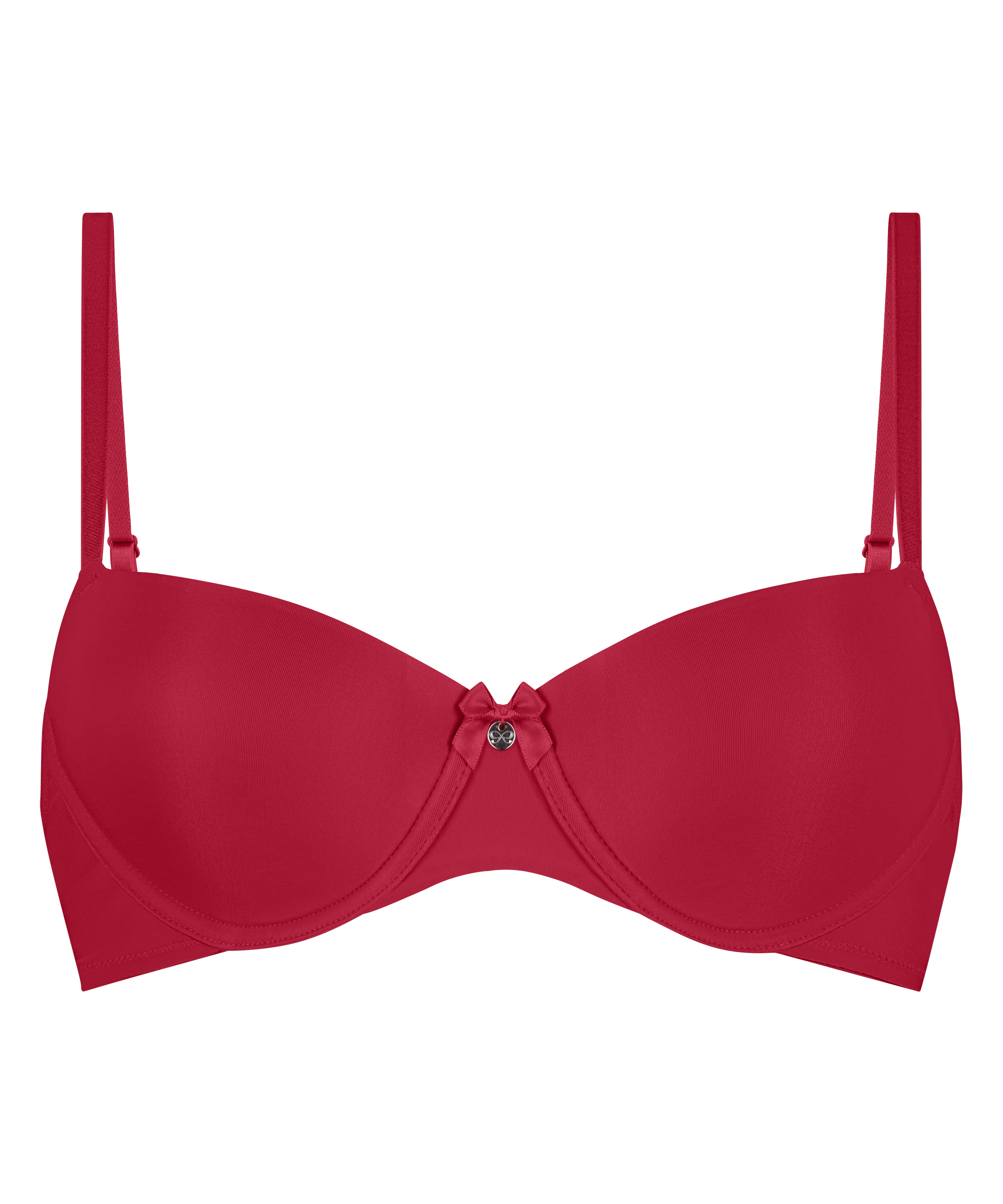 Demi Padded Underwired Bra, Czerwony, main