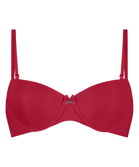 Demi Padded Underwired Bra, Czerwony