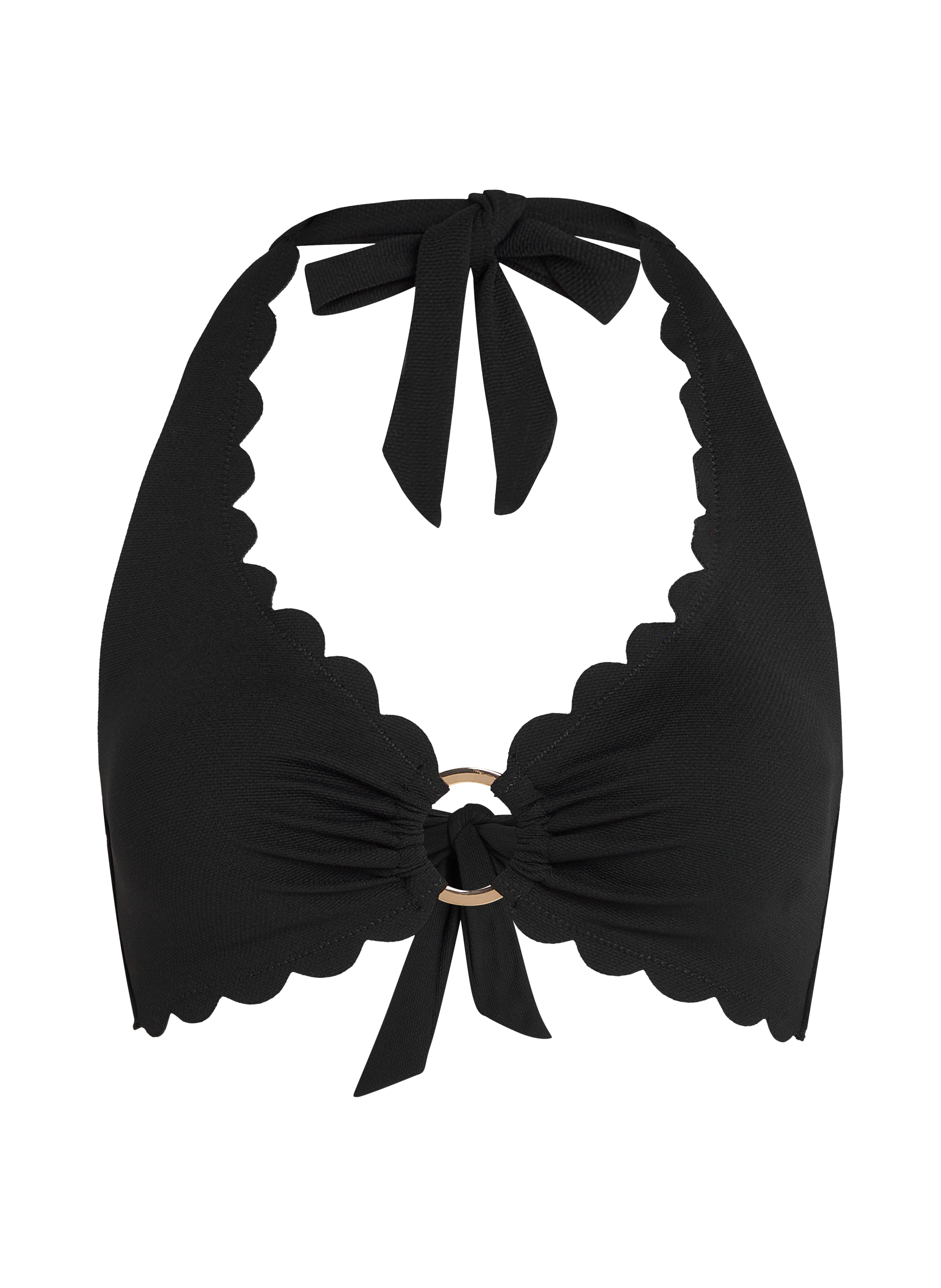 G&oacute;ra od bikini z krojem typu halter, Czarny, main