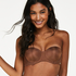 Angie Padded Strapless Underwired Bra, Brązowy