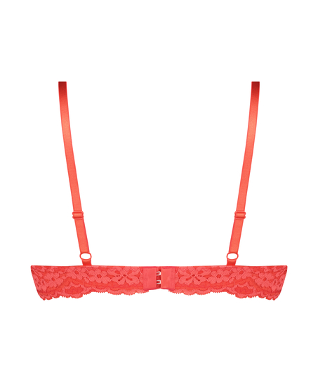 Nieusztywniany biustonosz z fiszbinami Rose, Czerwony