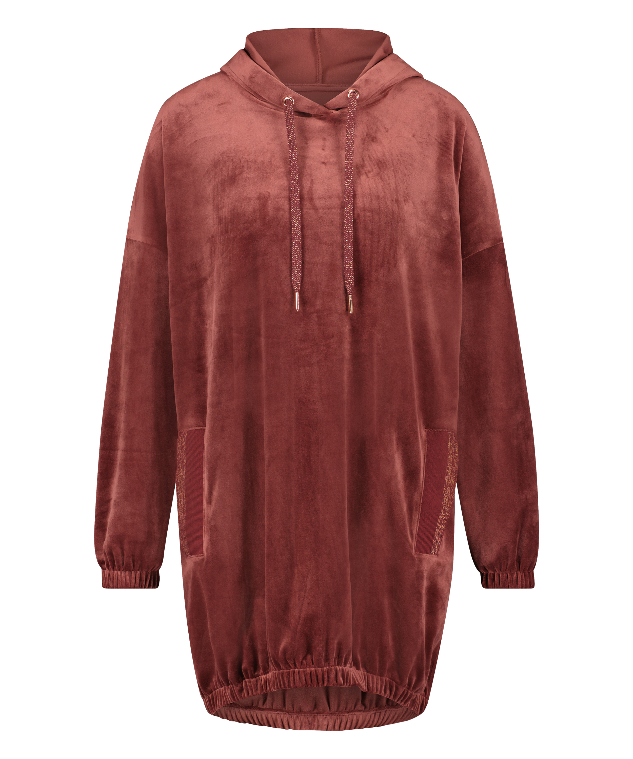 Aksamitna sukienka, Brązowy, main