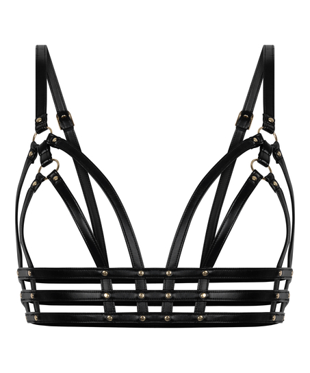 Biustonosz bralette Cross, Czarny