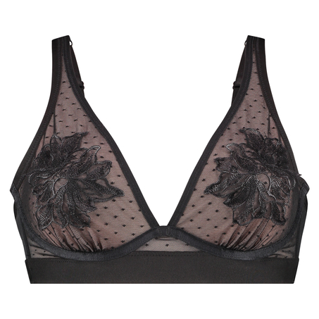 Amelia non-padded underwired bra, Czarny