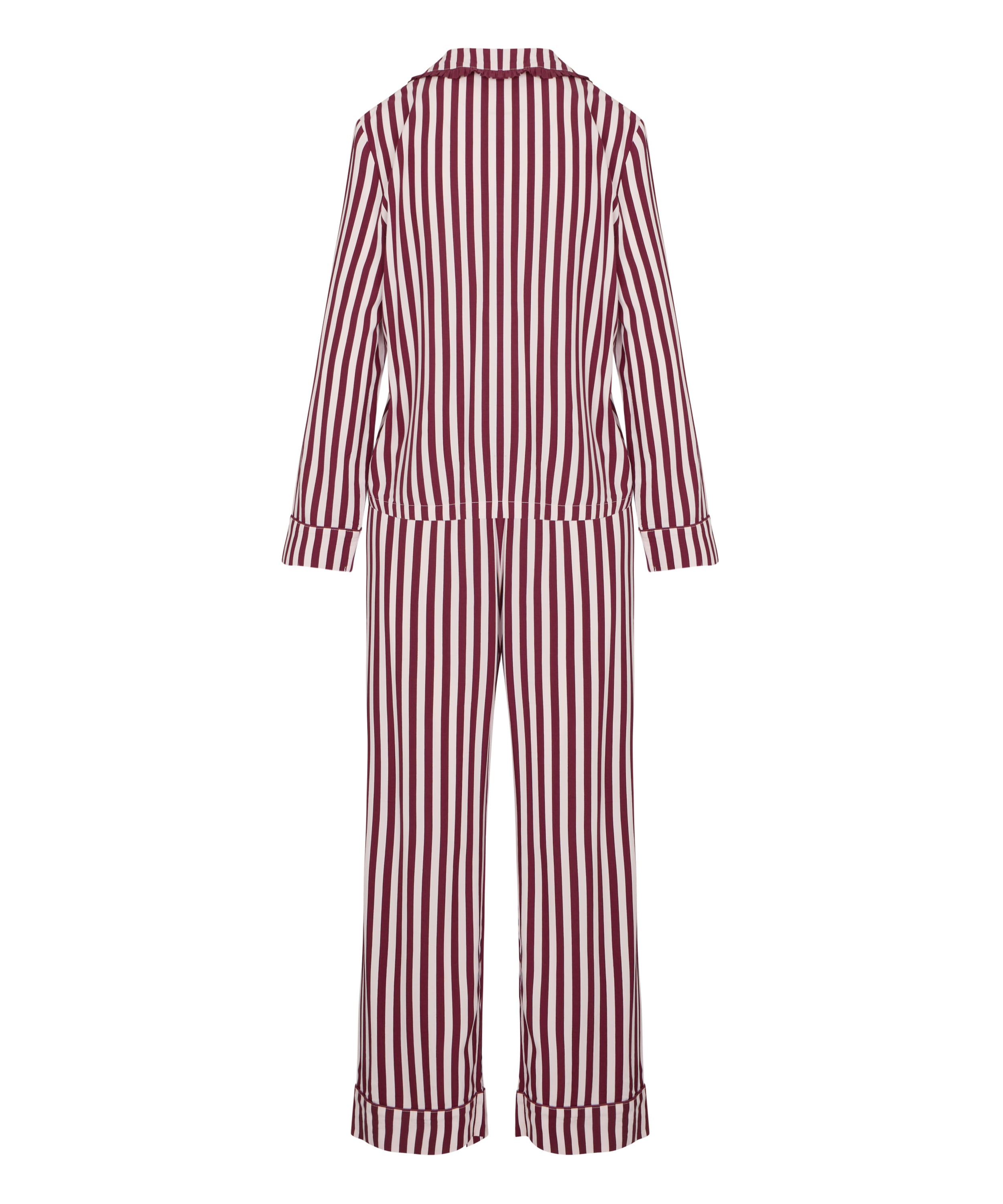 Pyjama Set Poplin Ruffle, R&oacute;żowy, main