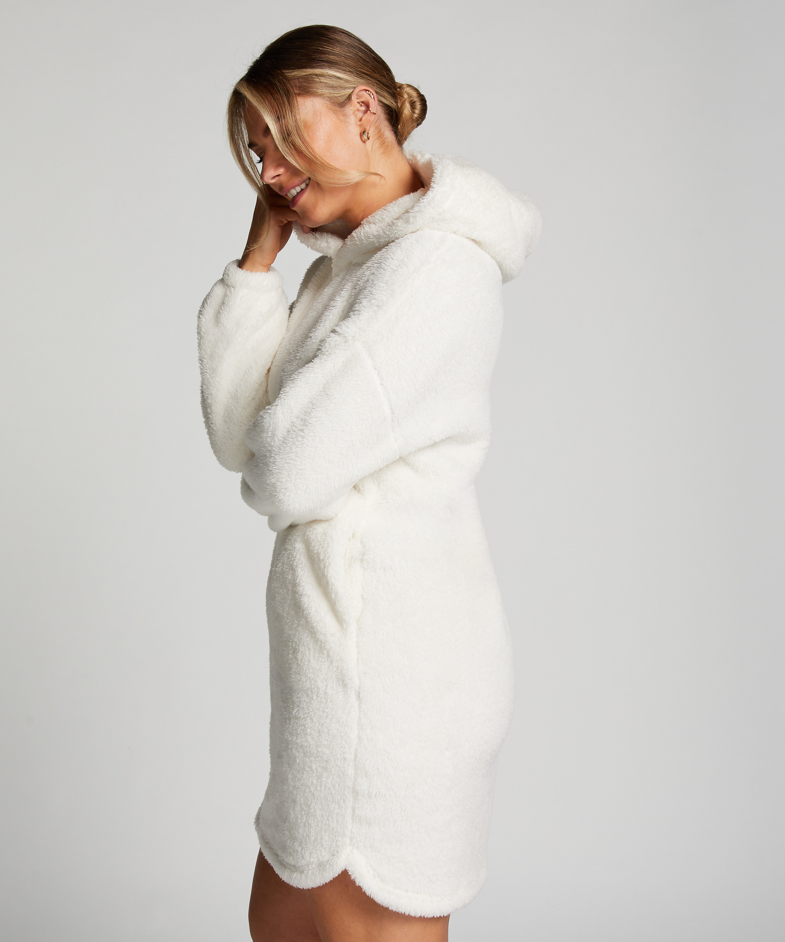 Polarowa sukienka Snuggle, Biały, main