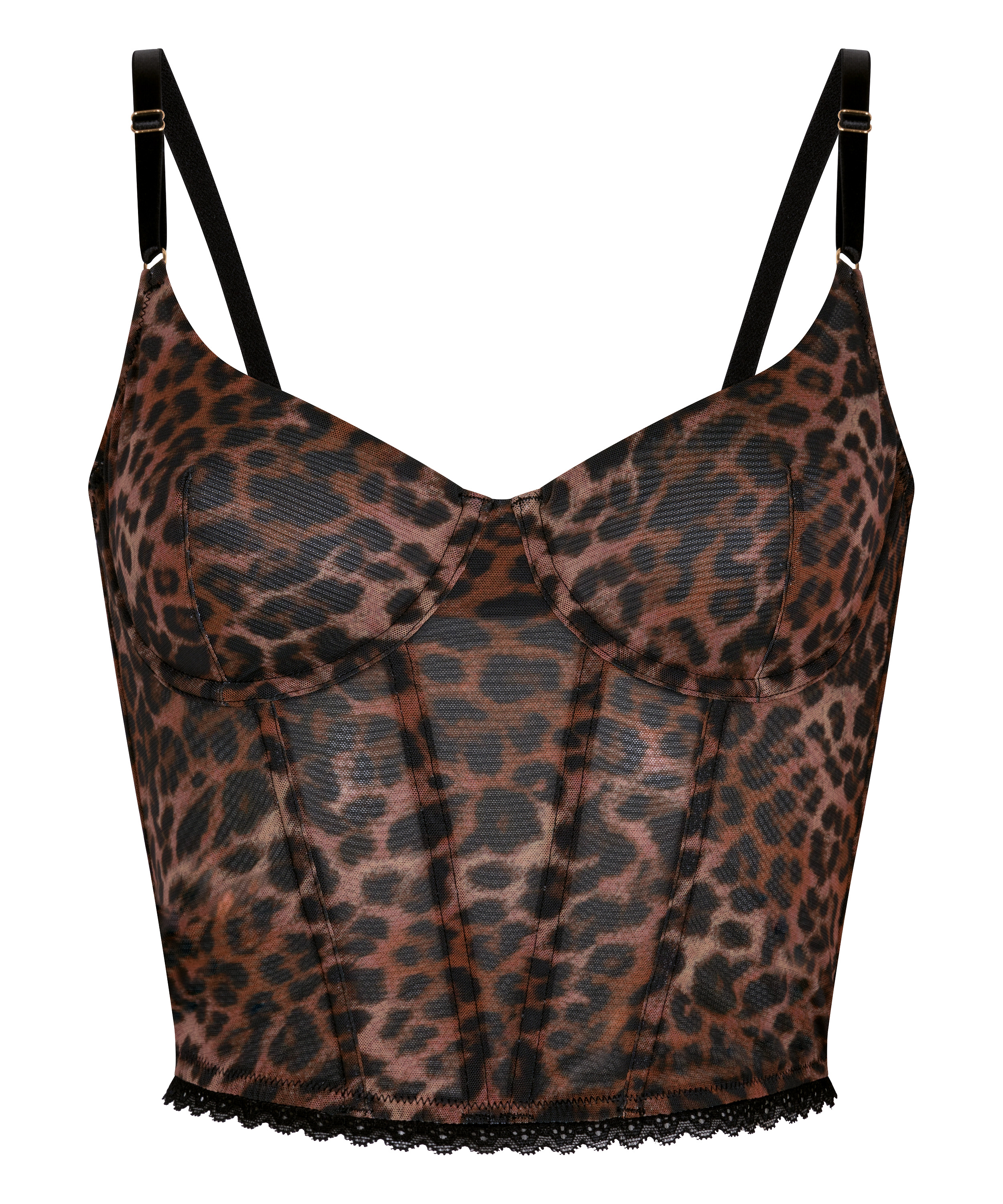 Biustonosz Ella Z Fiszbinami Bez Wkładek, Brązowy, main