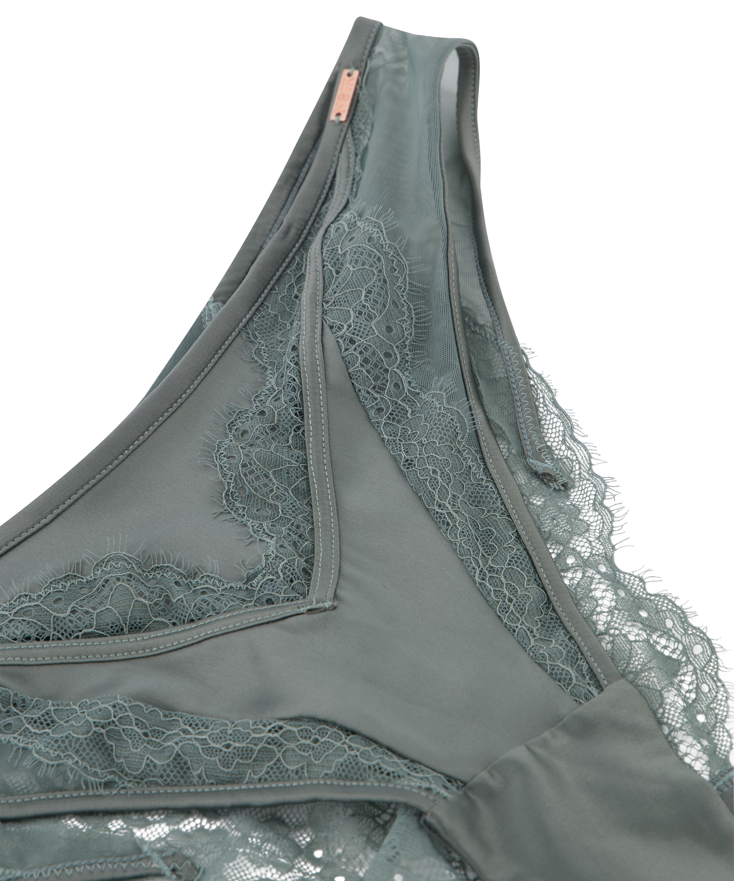 Majtki brazylijskie z wysokim wycięciem Nicole, Zielony, main