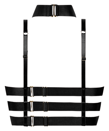 Usztywniany zabudowany biustonosz z fiszbinami Clementine, Czarny