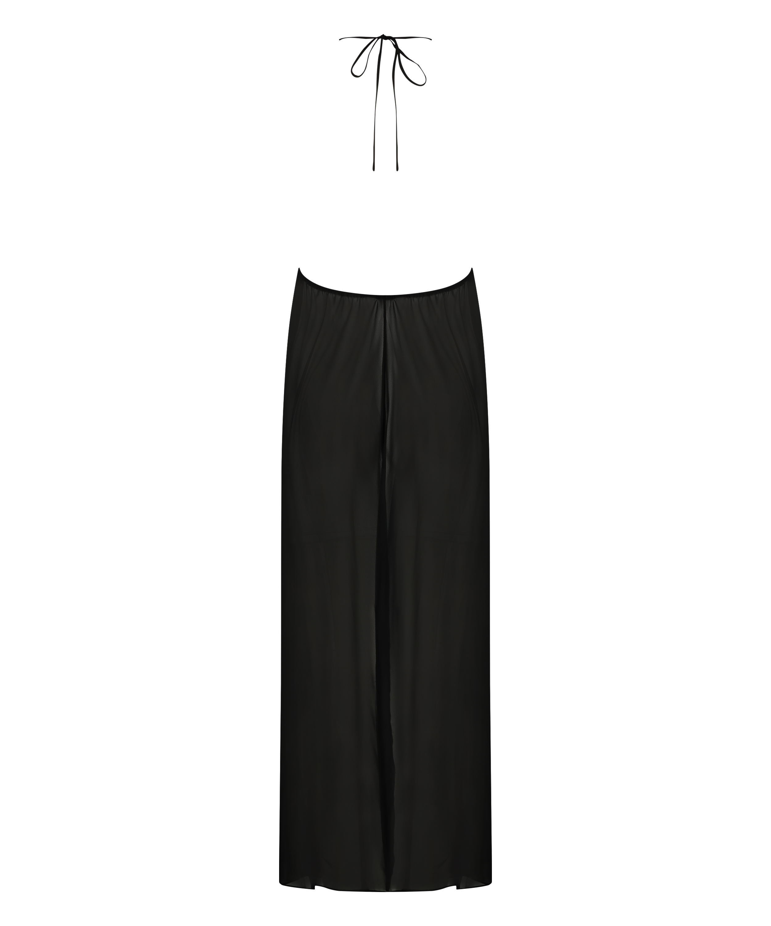 Halka z satyny i szyfonu Lily, Czarny, main