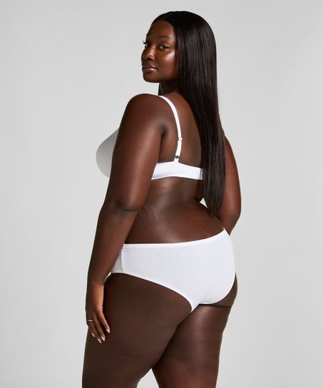 Majtki Brazylijskie Bawełniane Kira, Biały