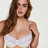 Cherry Padded Underwired Bra, Biały