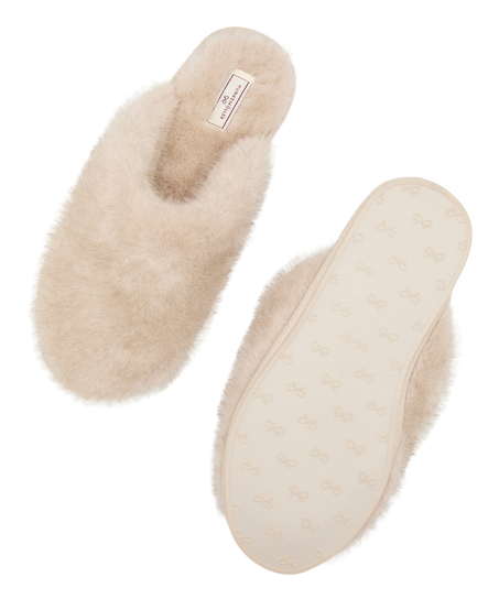 Kapcie Faux Fur, Szary