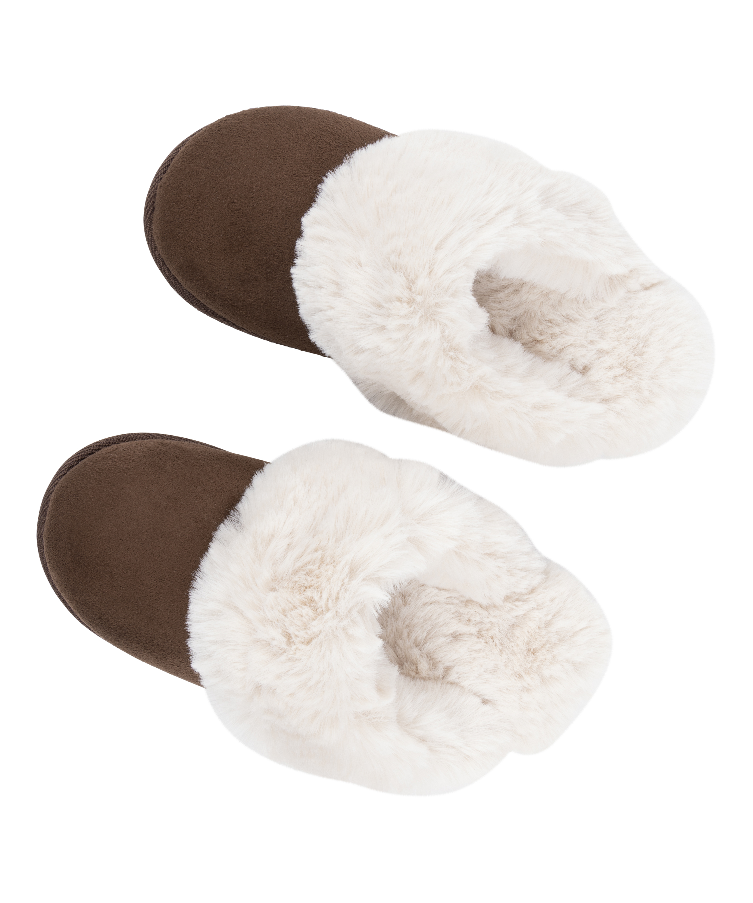 Klapki ze sztucznego futra Betty, Brązowy, main