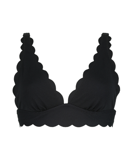 G&oacute;ra od bikini typu tr&oacute;jkąt Scallop, Czarny