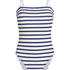 Kostium kąpielowy Bandeau Scallop, Biały