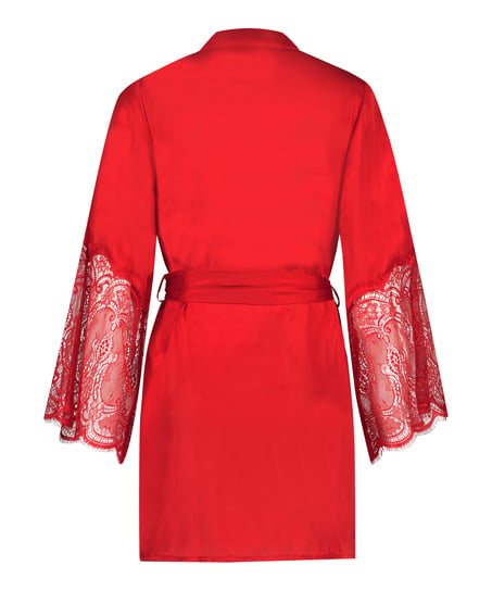 Kimono Satin Lace, Czerwony