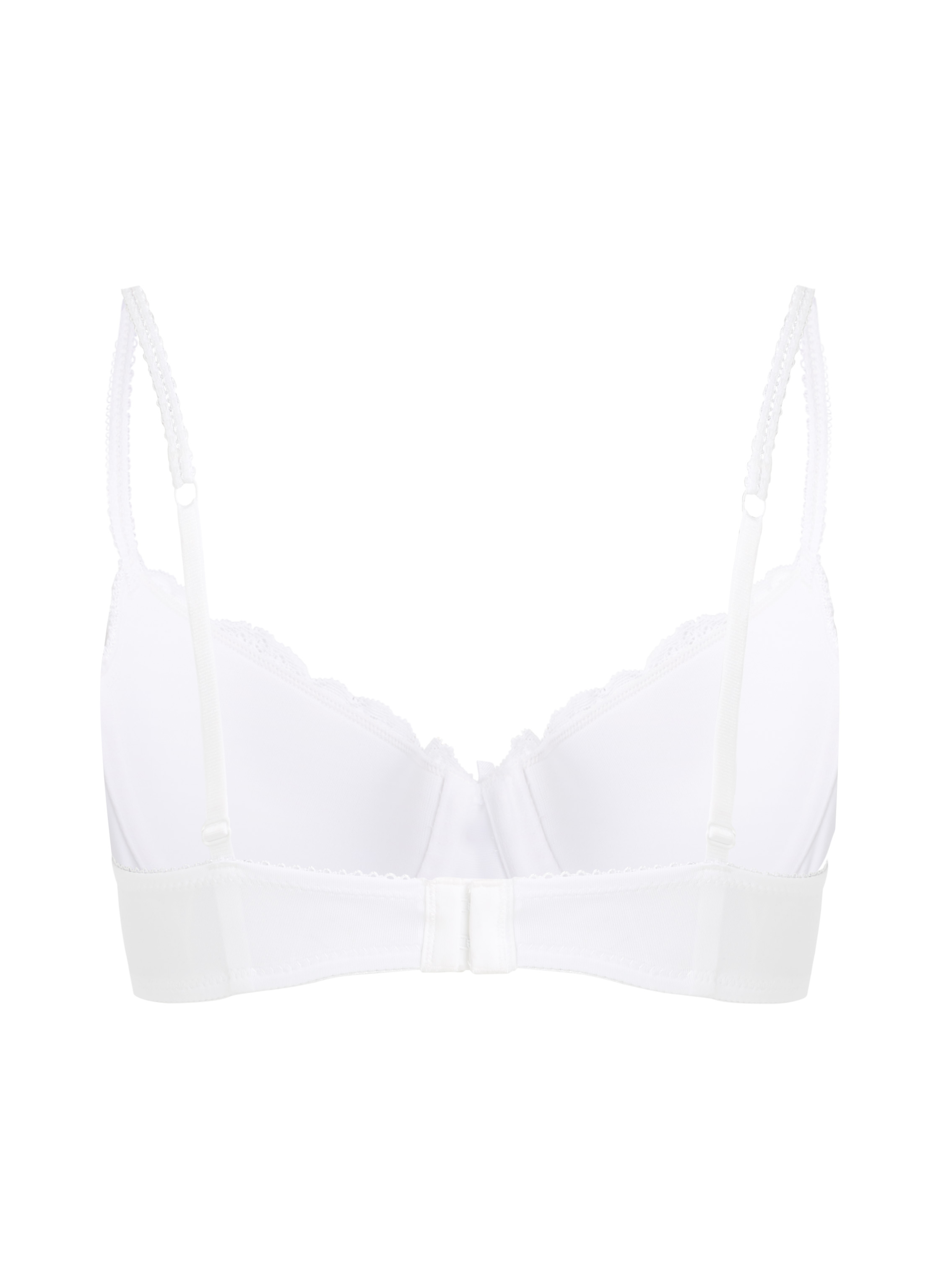 Biustonosz usztywniany z fiszbinami Secret Lace, Biały, main