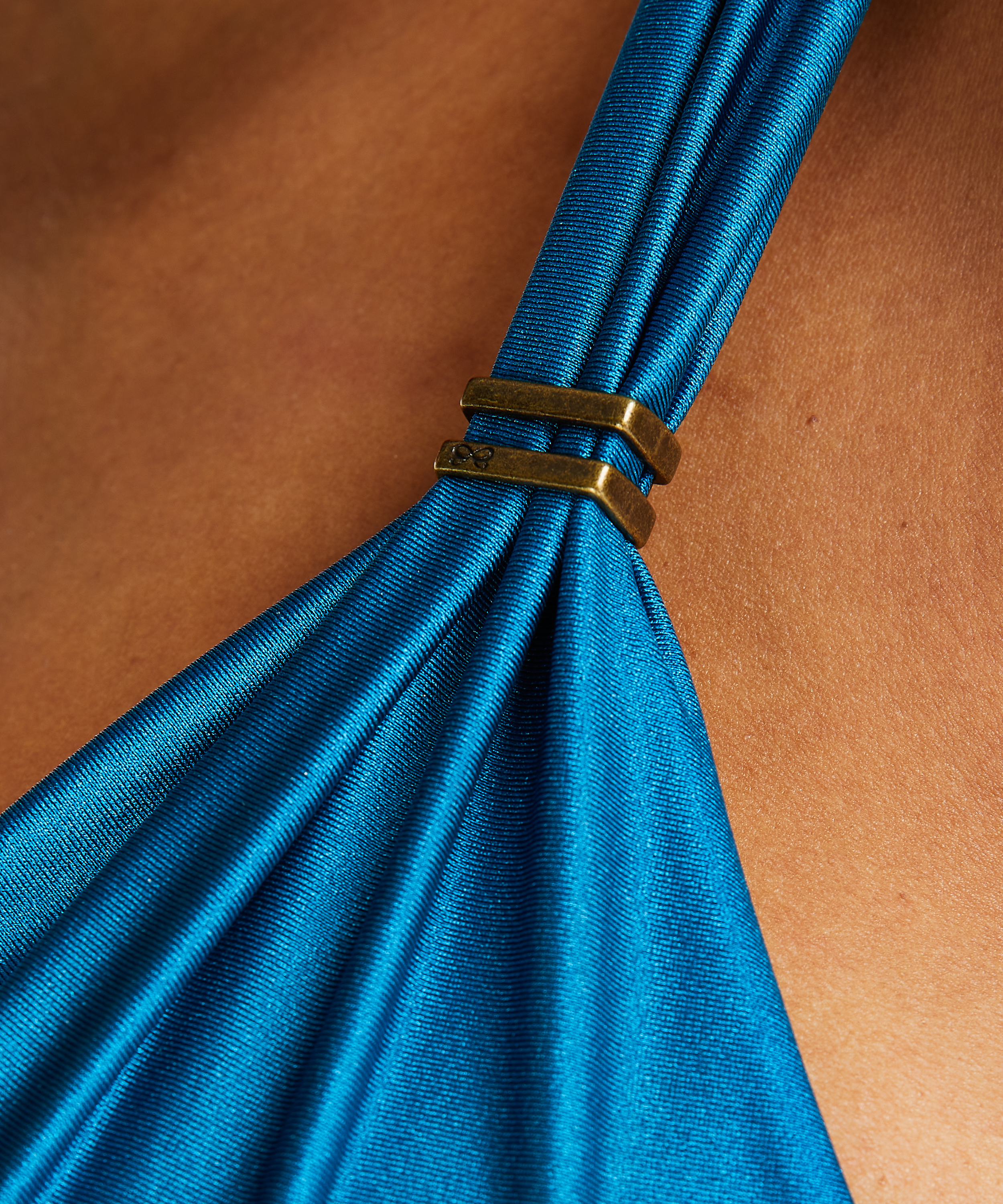 Usztywniona góra od bikini z fiszbinami Sunset Dreams - miseczki E+, Niebieski, main