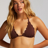 Tr&oacute;jkątna g&oacute;ra od bikini Scallop Lurex, Brązowy