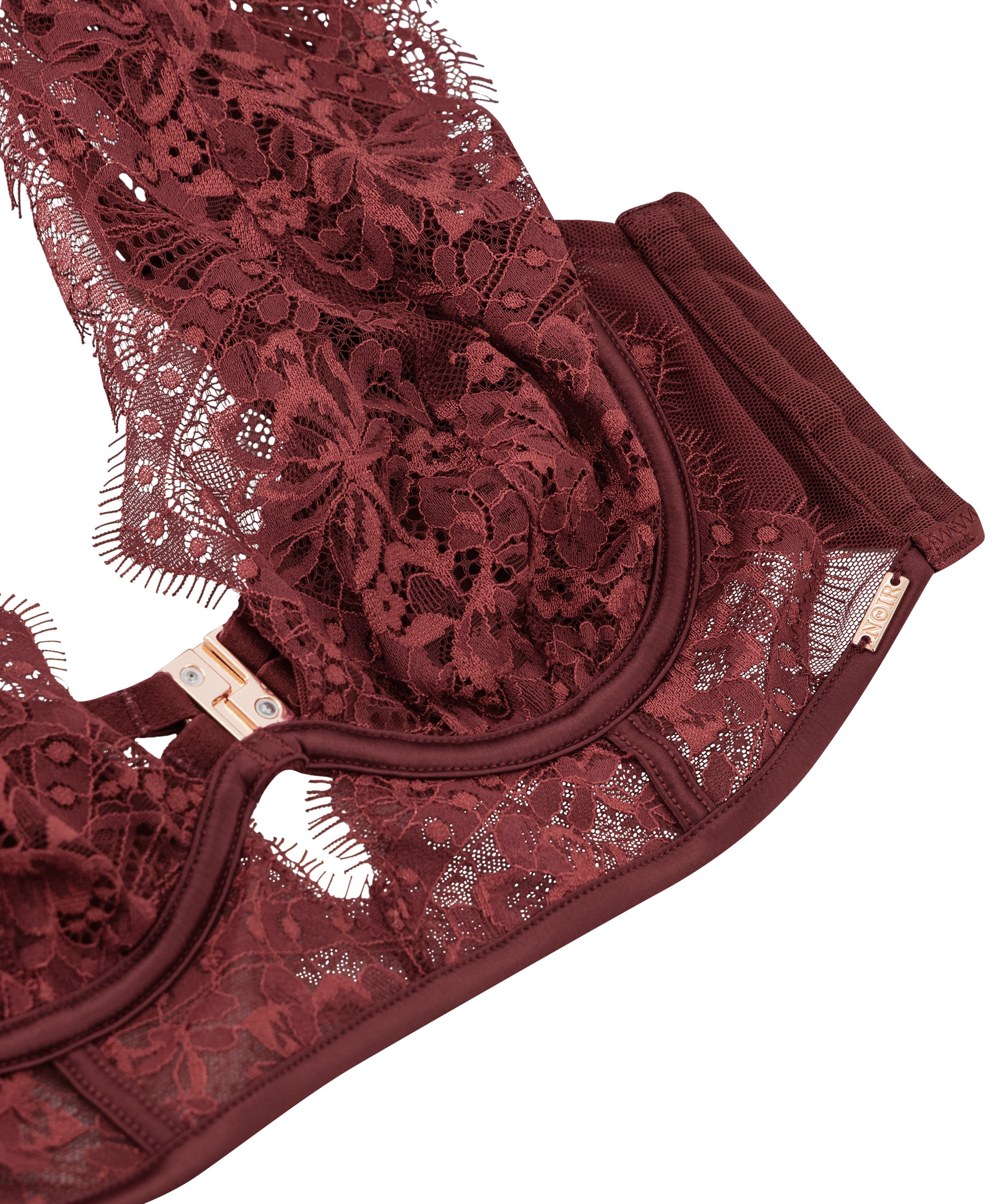 Usztywniany zabudowany biustonosz z fiszbinami Zoe, Czerwony, main