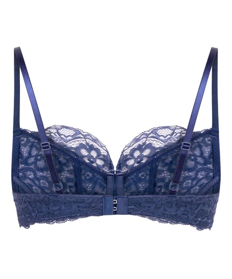 Biustonosz nieusztywniany z fiszbinami Marine, Niebieski