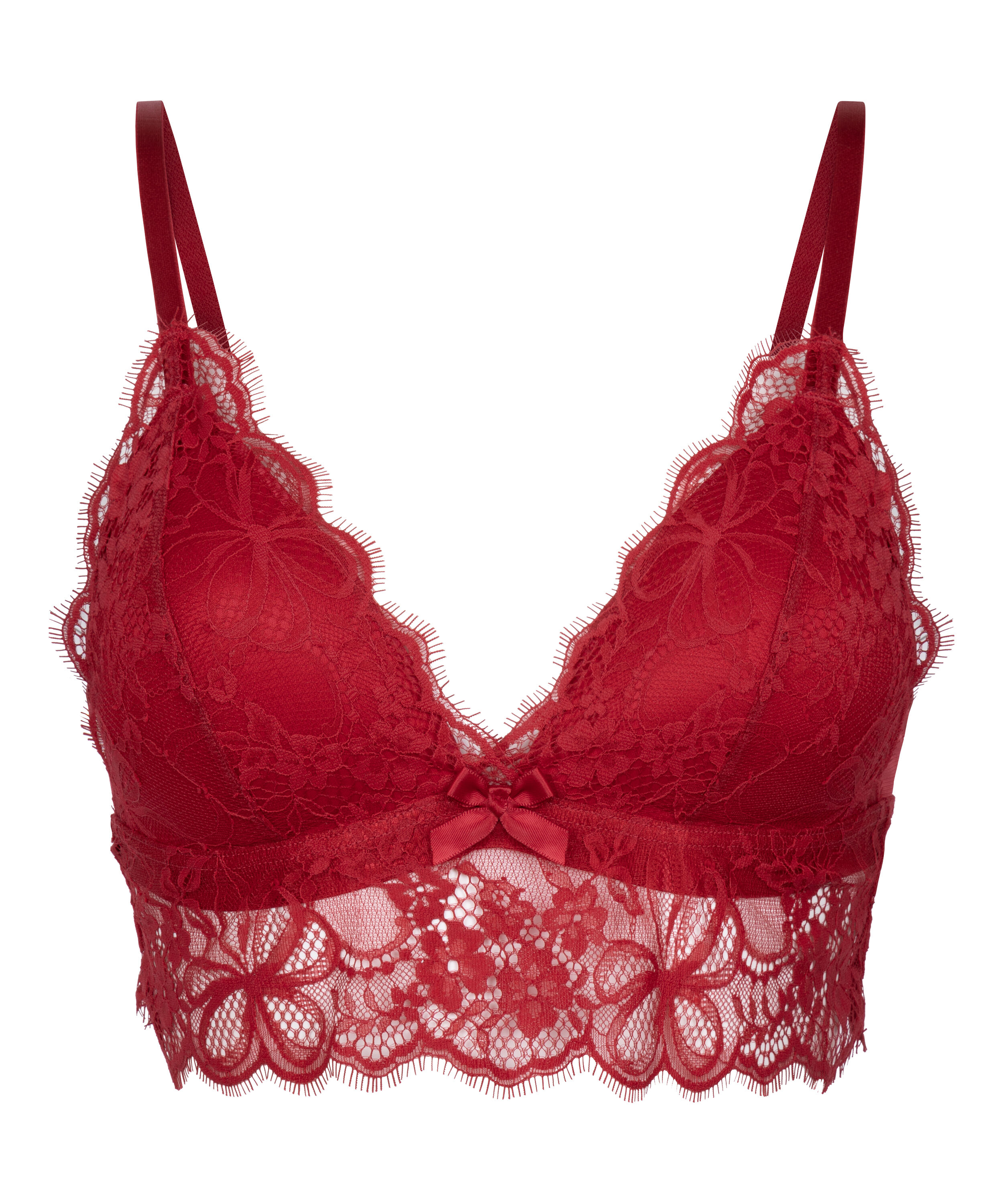 Tr&oacute;jkątny biustonosz bralette Marianna, Czerwony