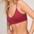 Tr&oacute;jkątny biustonosz bralette Dide, Czerwony