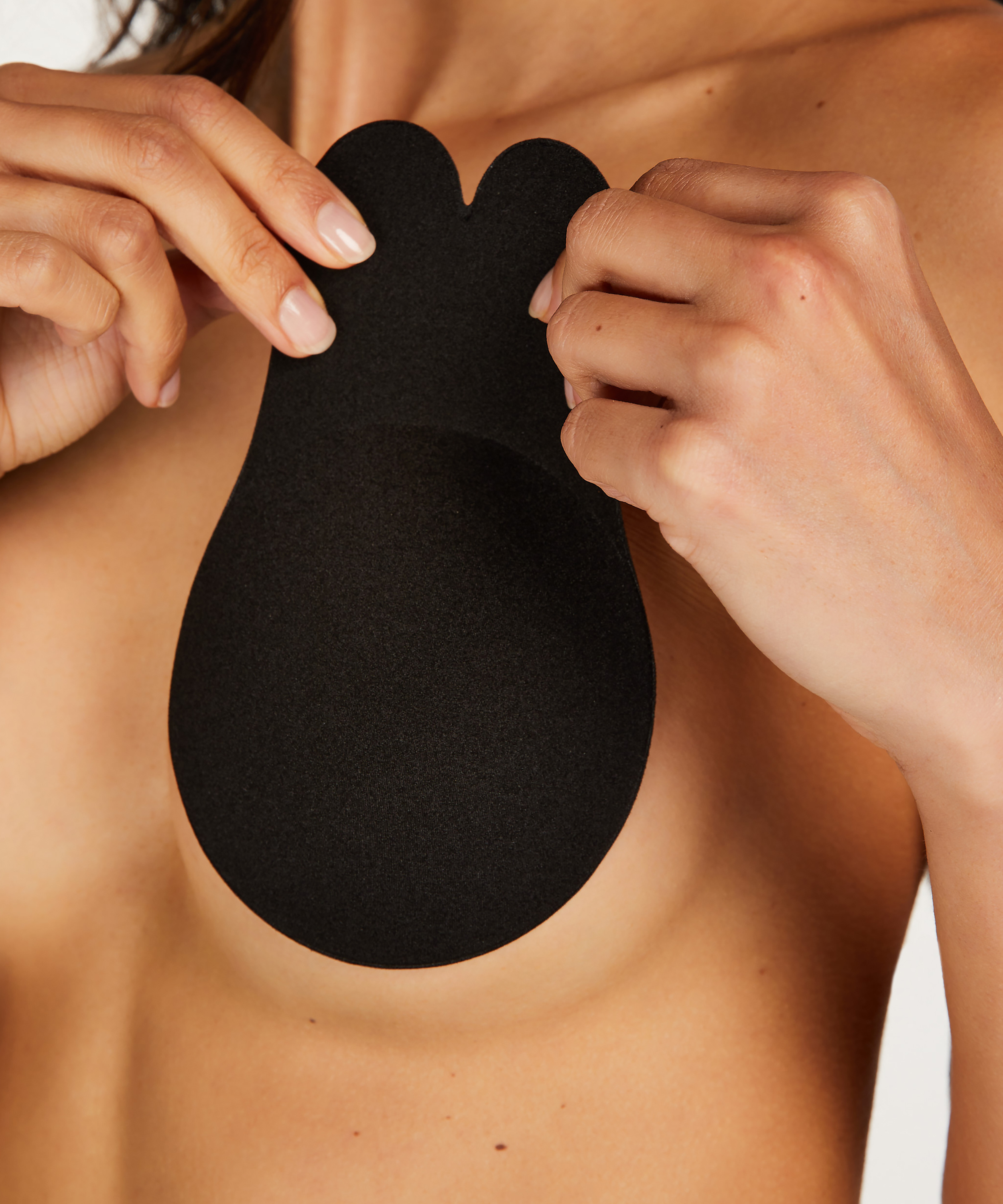 Przyklejane miseczki unoszące biust, Czarny, main