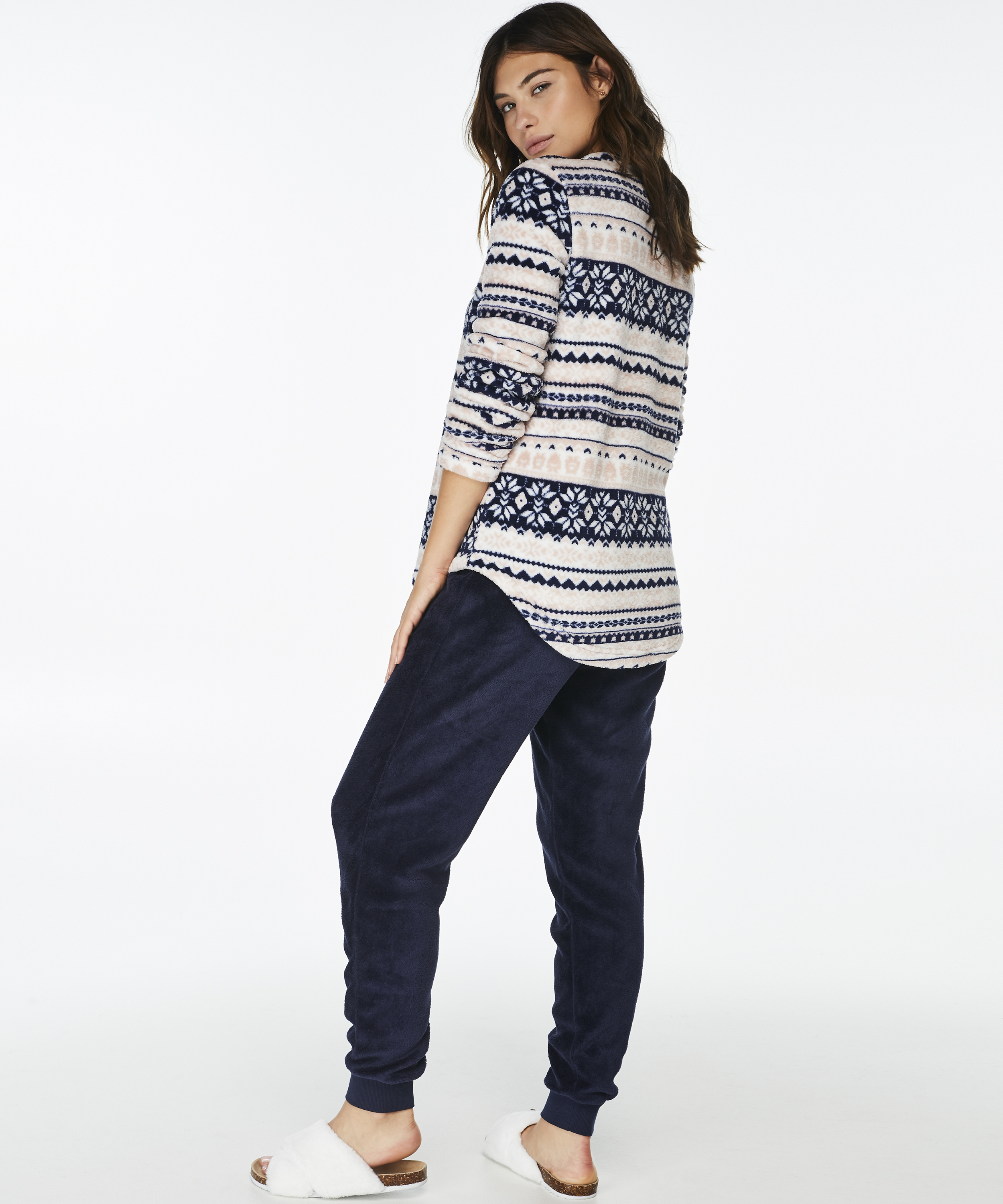 PJ Fleece Fairisle, Różowy, main