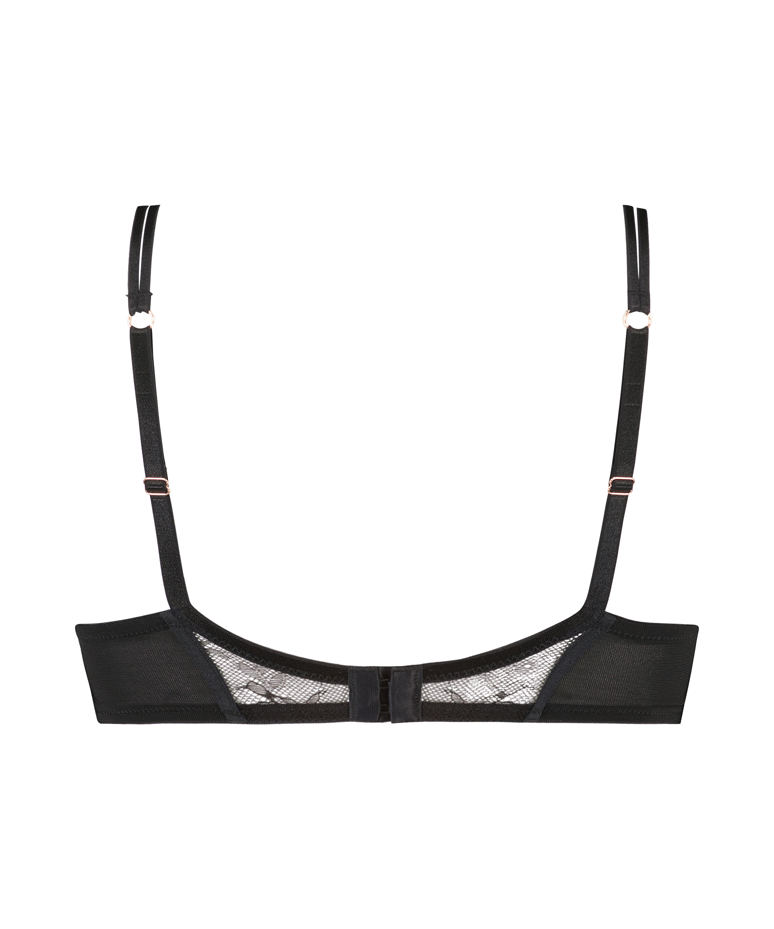 Nieusztywniony biustonosz z fiszbinami Kelsey Lucy Hale, Czarny, main