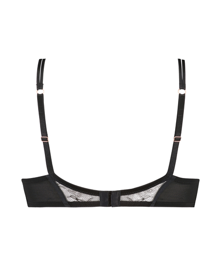 Nieusztywniony biustonosz z fiszbinami Kelsey Lucy Hale, Czarny