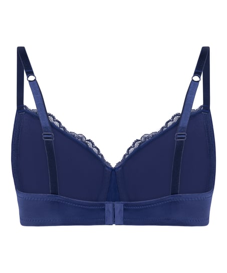 Biustonosz usztywniany z fiszbinami Lace & Shine, Niebieski